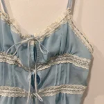 Thumbnail for Haut Camisole Bleue Dentelle Blanche Kimchi Blue White Lace Bustier Cami Top