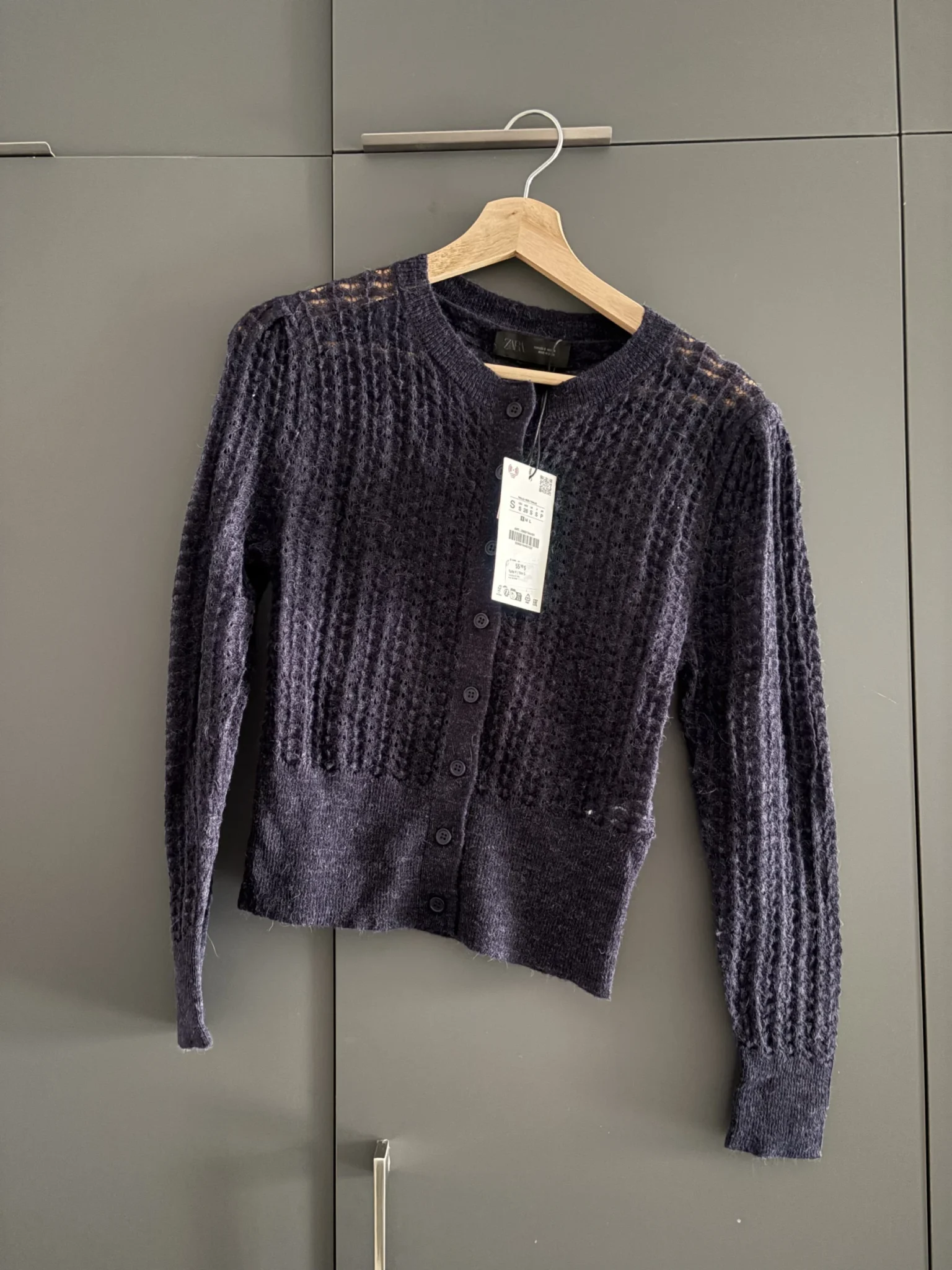 Image for Gilet pointelle laine et alpaca - Neuf avec étiquette