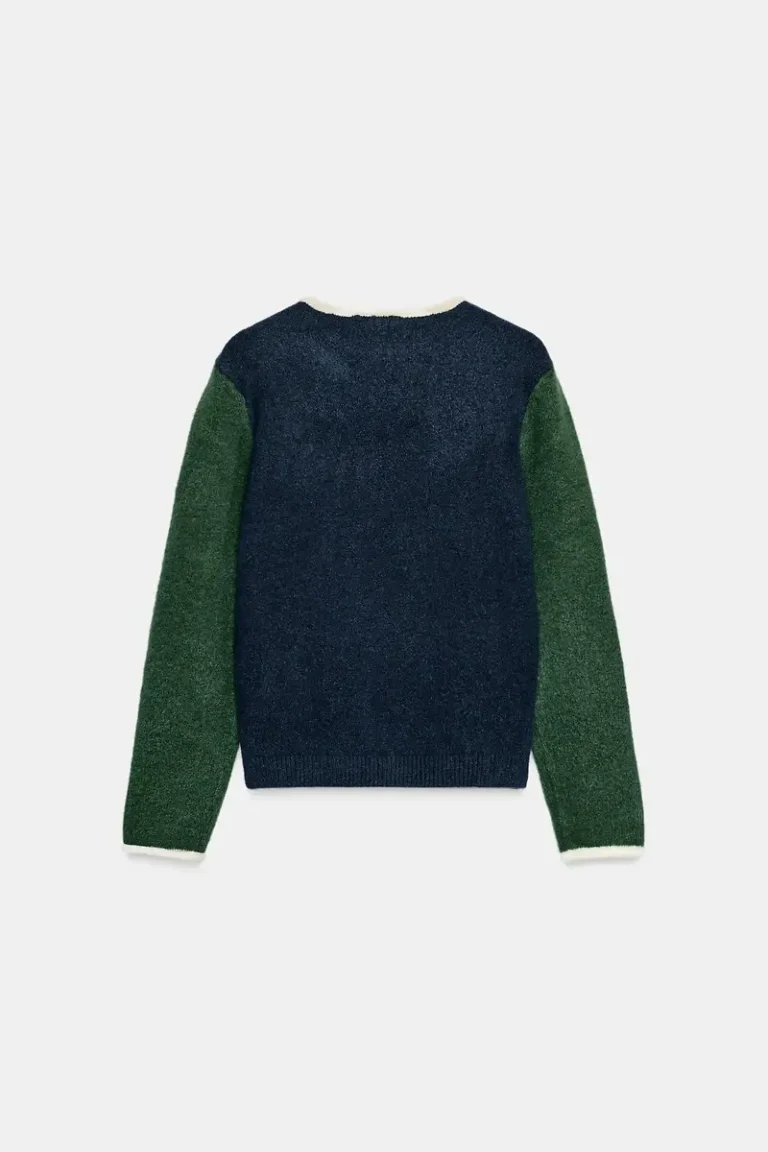 Image for Green and navy wool jumper - Brand new with label
