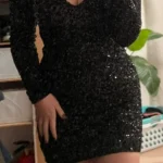 Thumbnail for Robe noire à paillettes