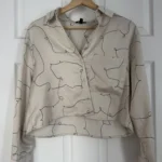 Featured thumbnail for Chemise crop top satinée