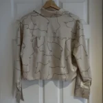 Thumbnail for Chemise crop top satinée