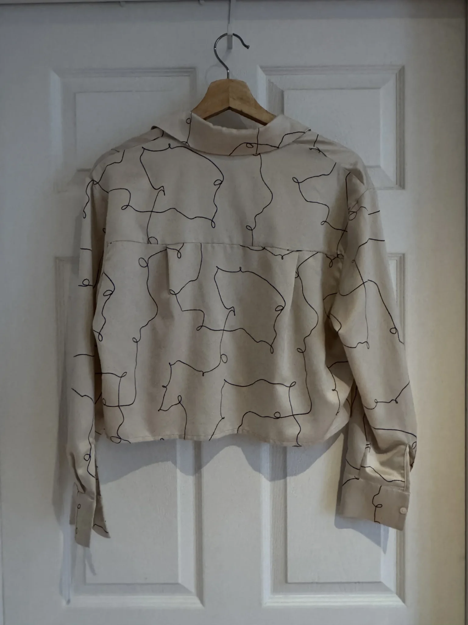 Image for Chemise crop top satinée