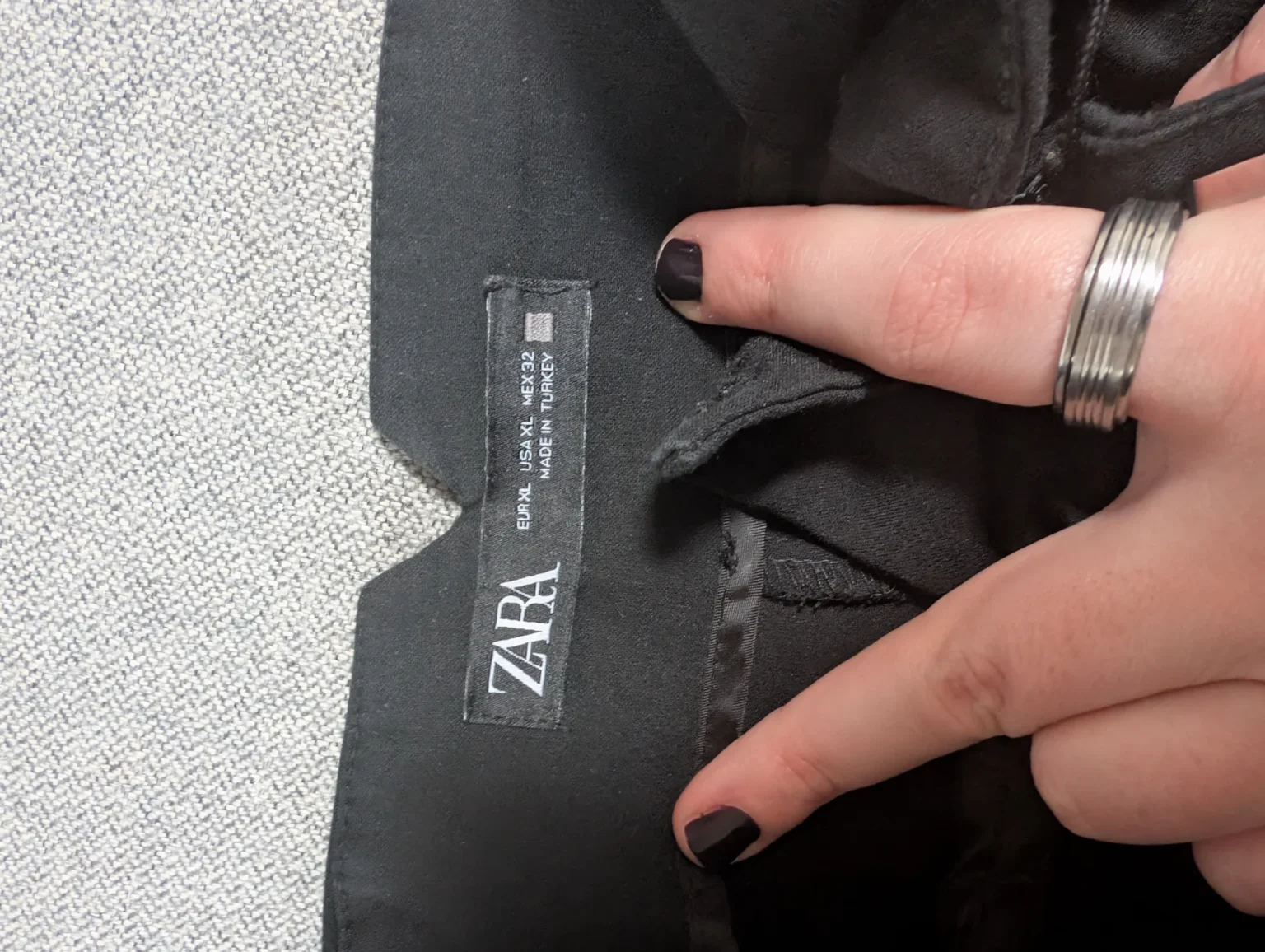 Image for Black high-waisted trousers Zara