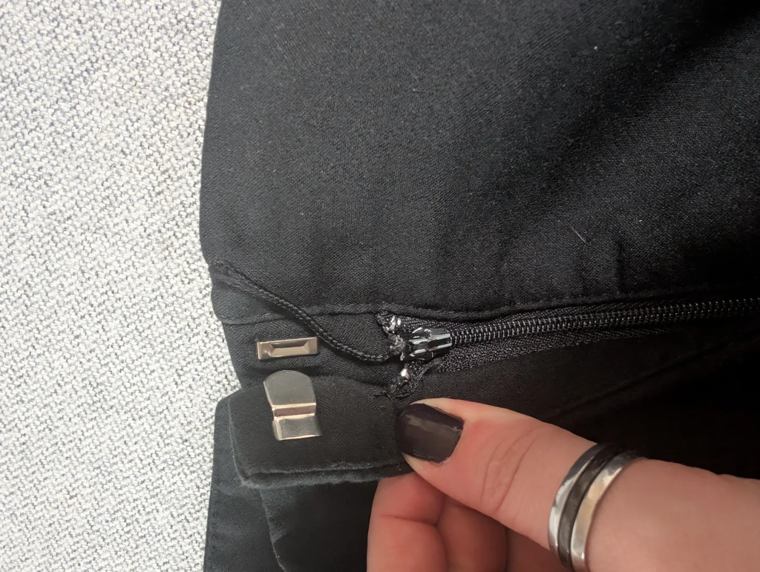 Image for Black high-waisted trousers Zara