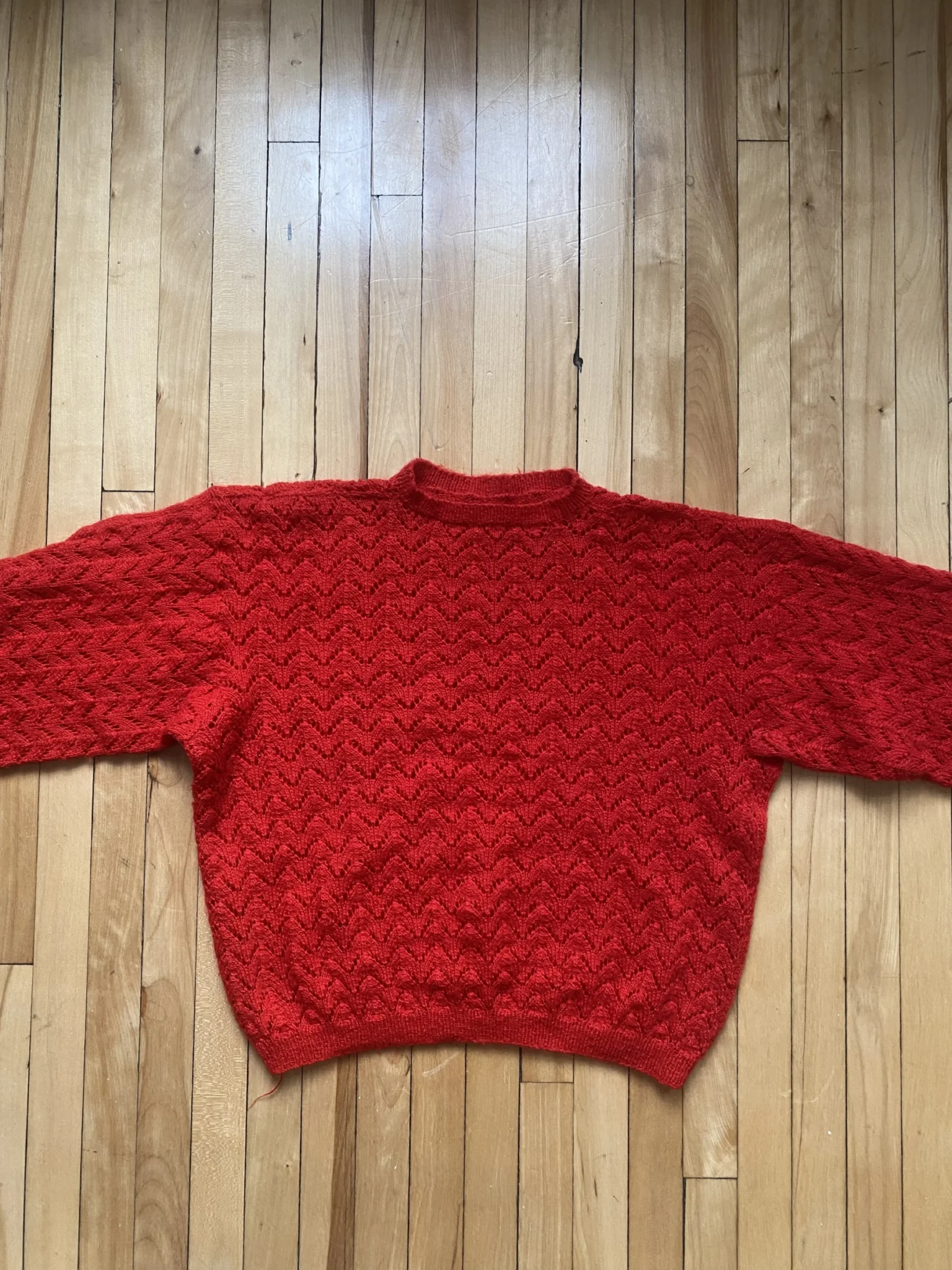 Featured image for Handmade red jumper size S/M
