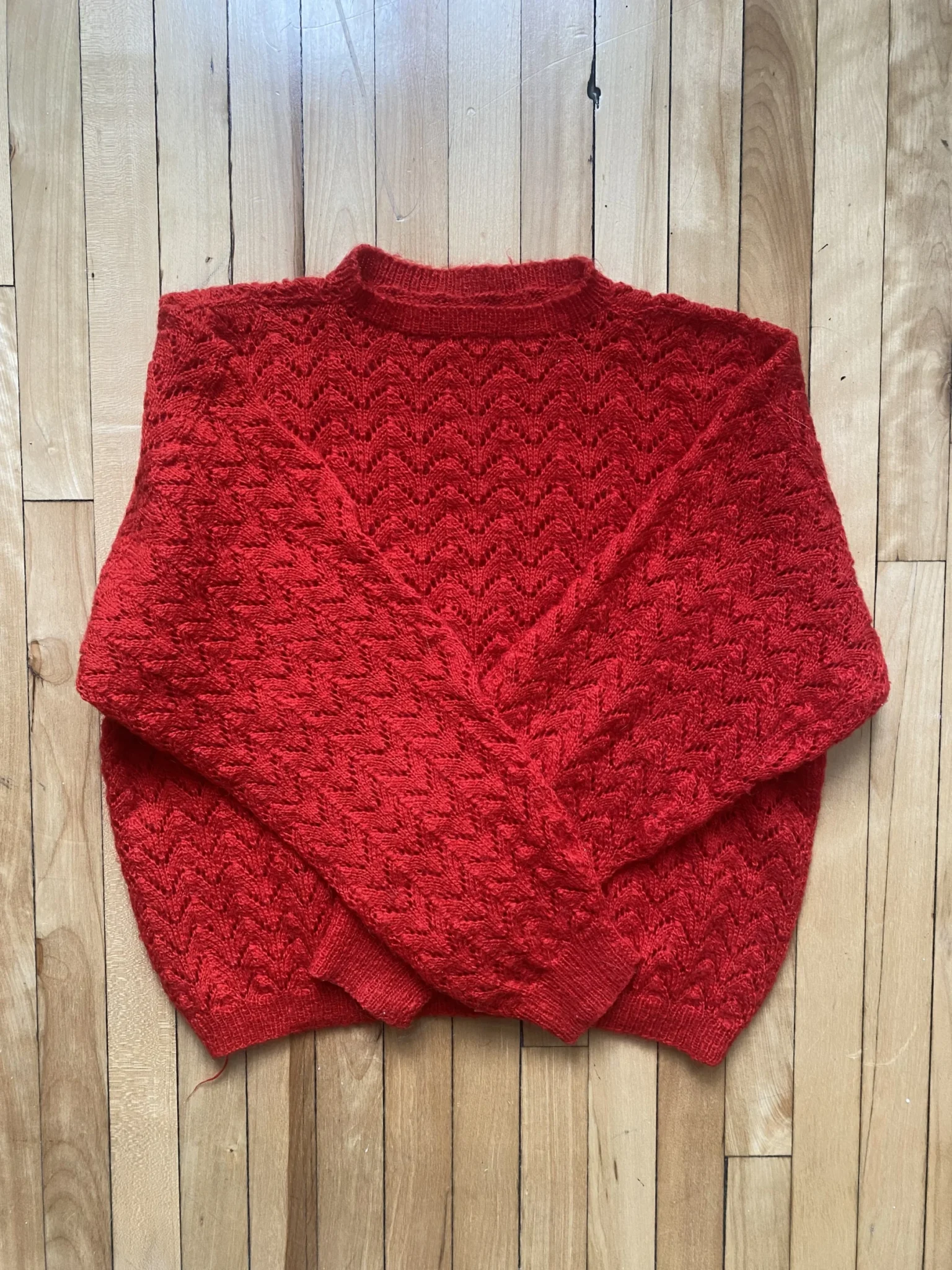 Image for Handmade red jumper size S/M
