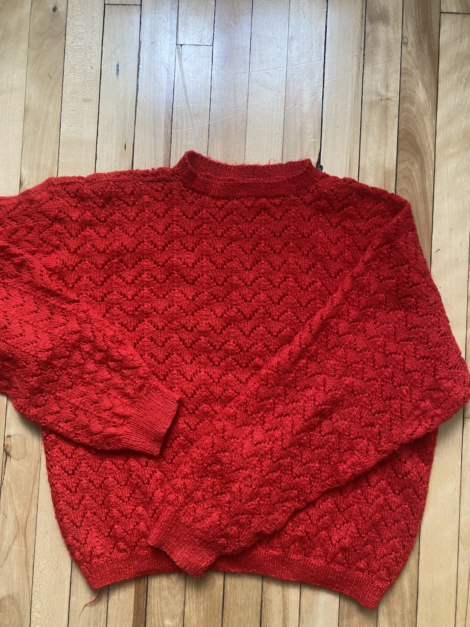 Image for Handmade red jumper size S/M