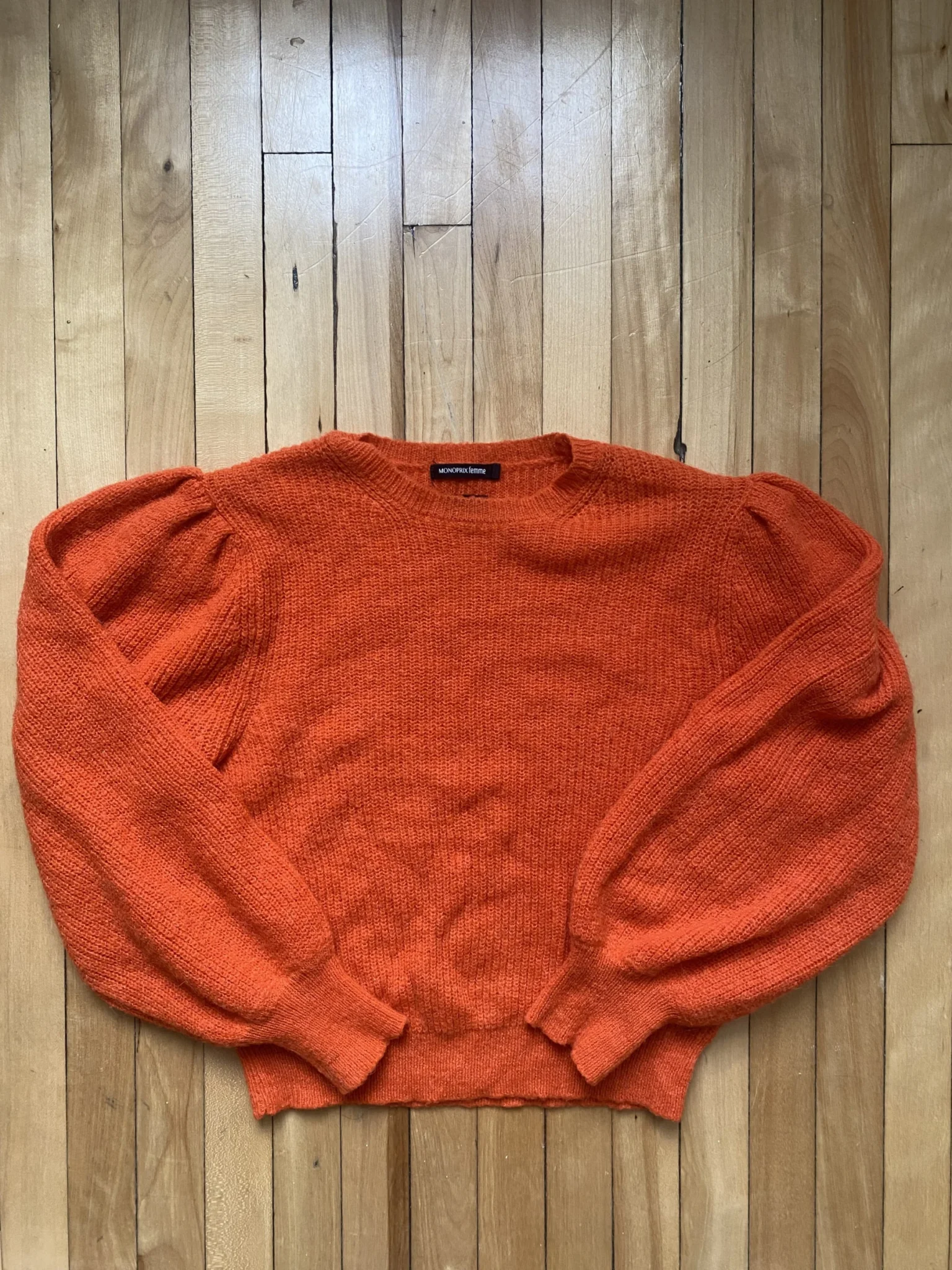 Featured image for Monoprix balloon sleeve jumper made in Italy