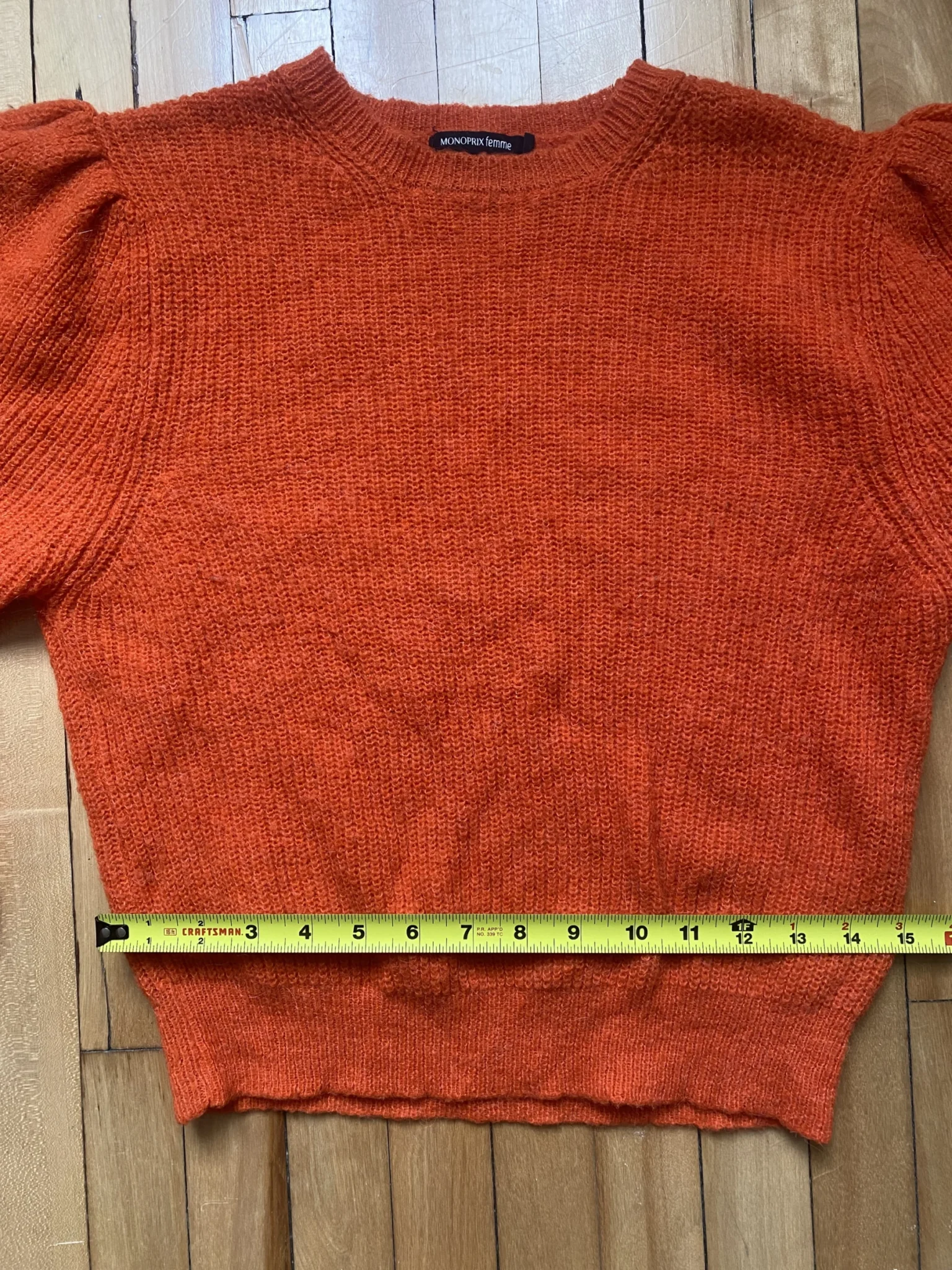 Image for Monoprix balloon sleeve jumper made in Italy