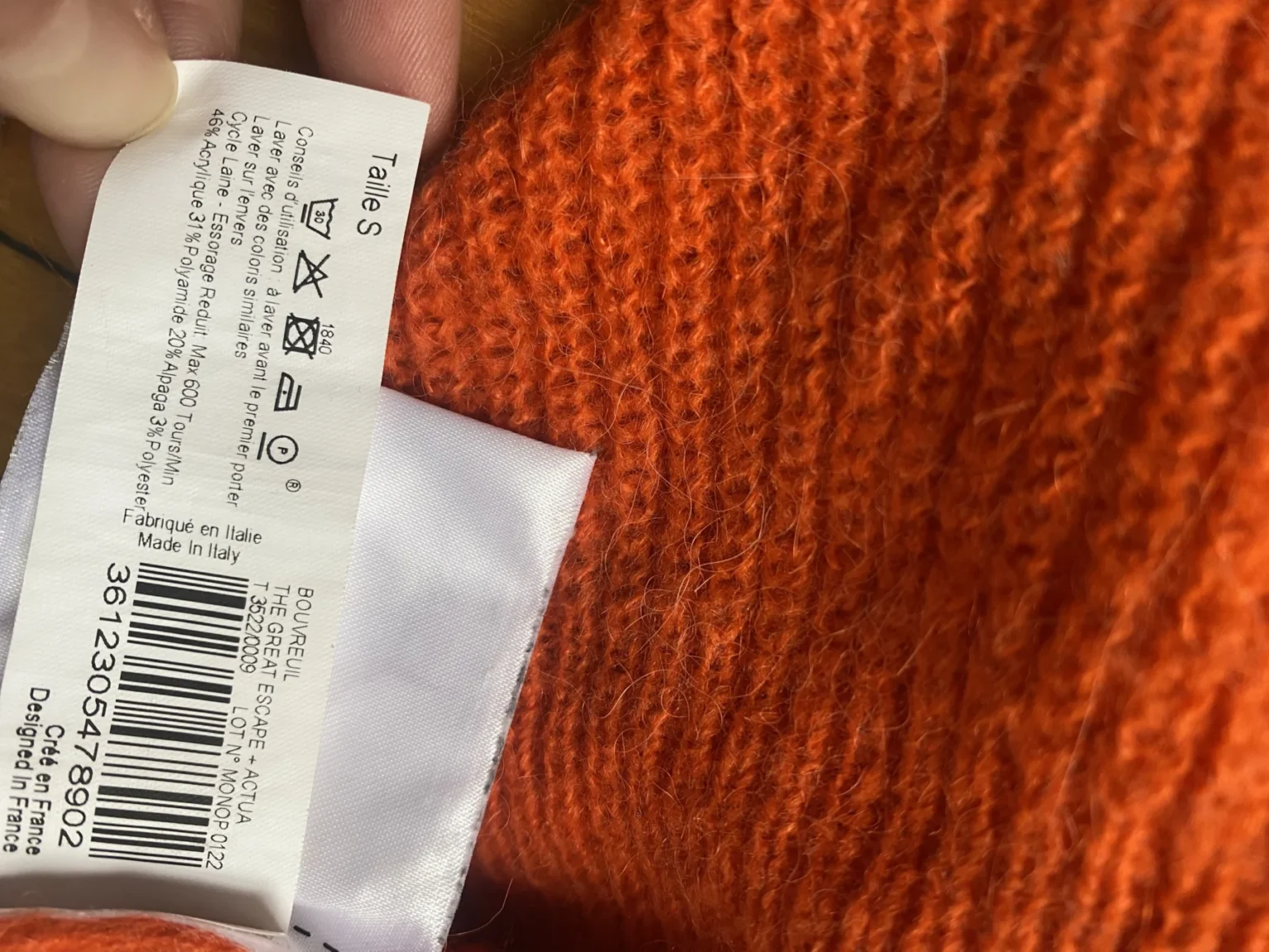 Image for Monoprix balloon sleeve jumper made in Italy