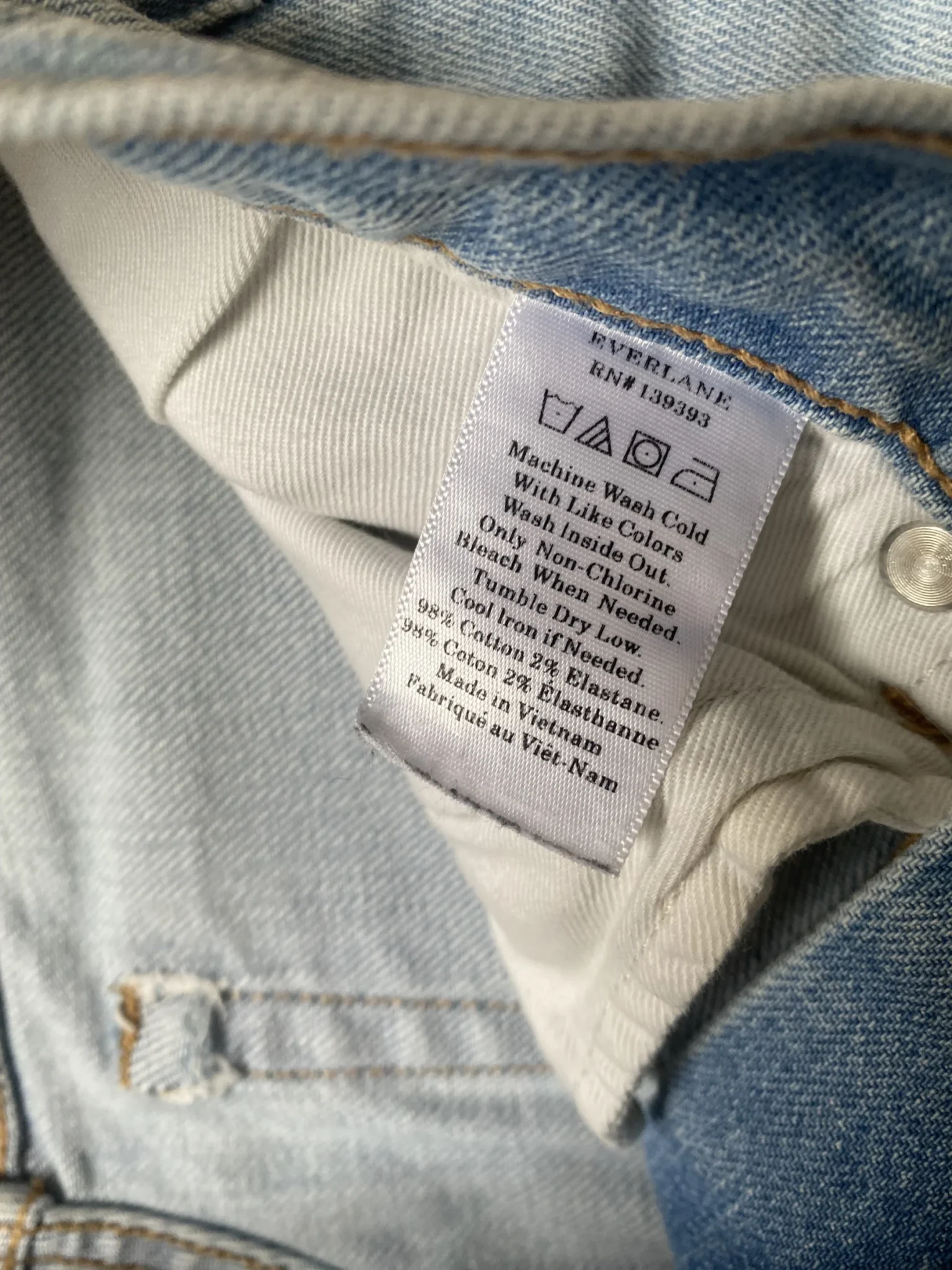 Image for Everlane light straight jeans