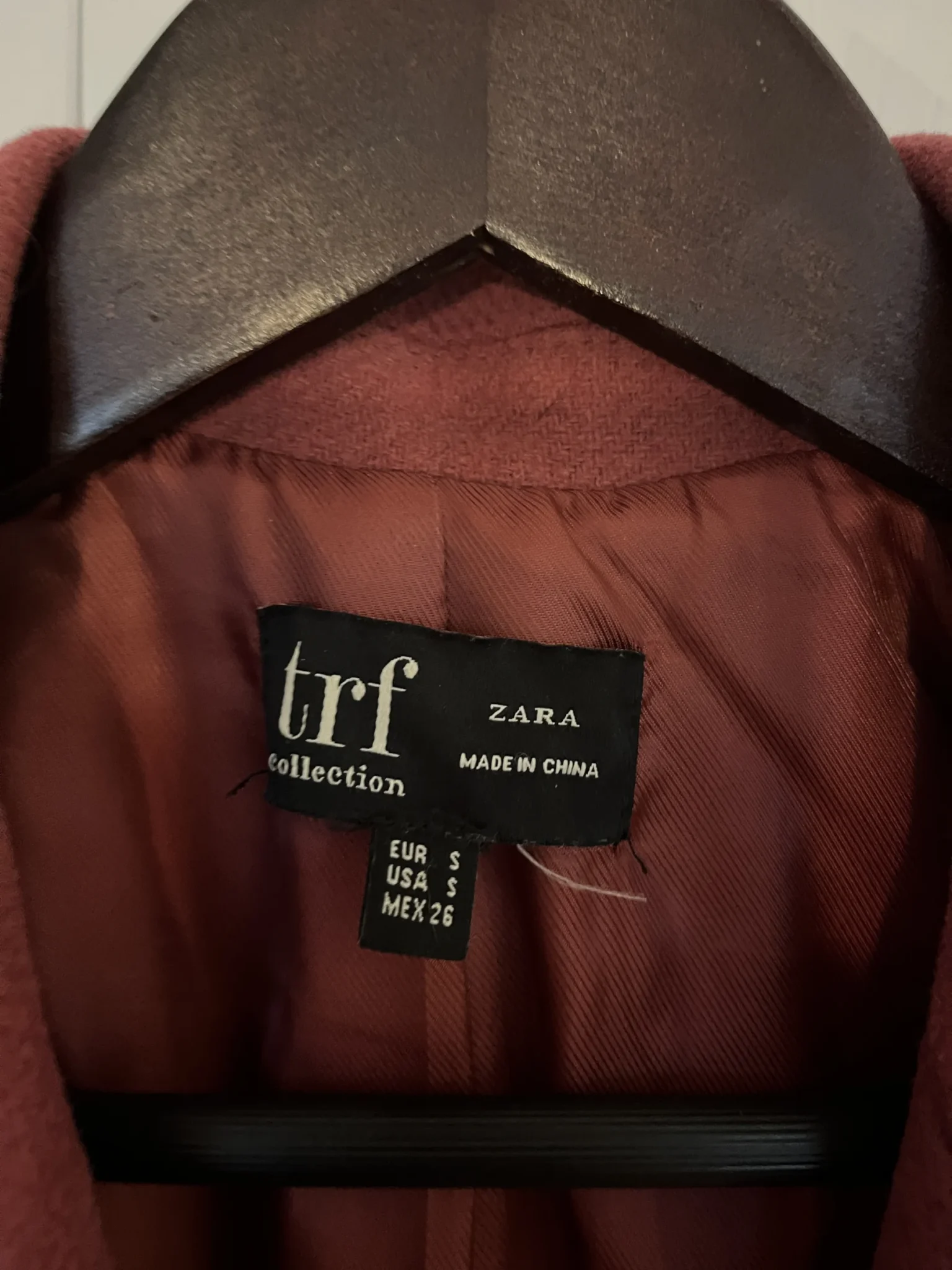 Image for Zara pink long winter coat