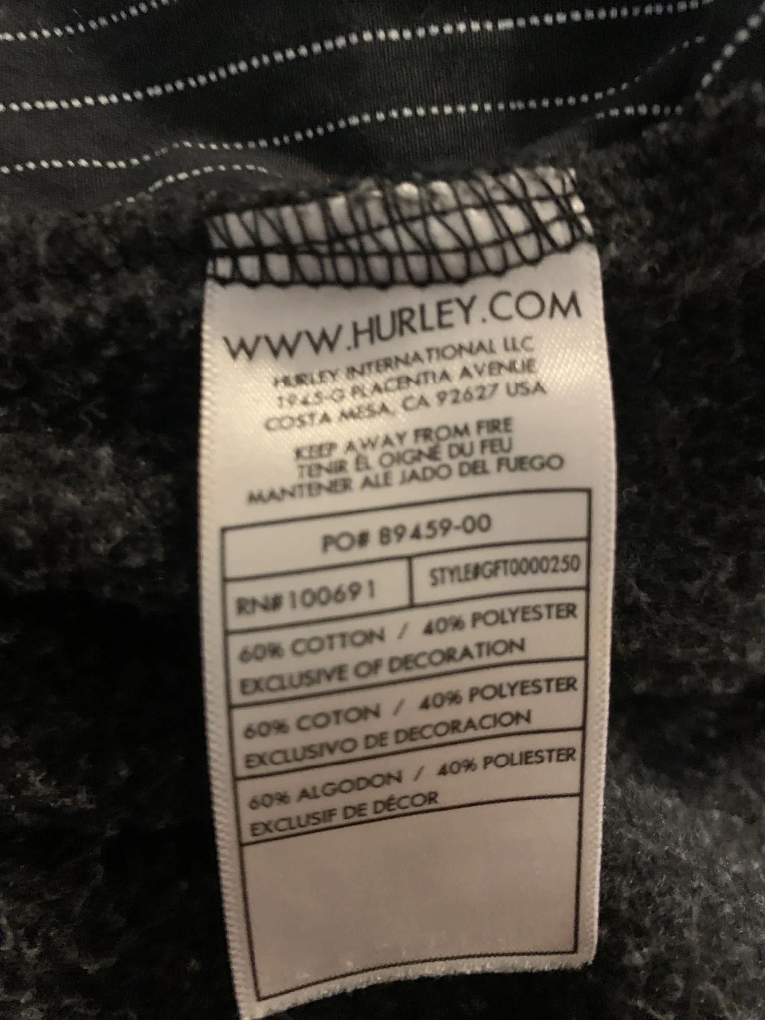 Image for Hurley jacket