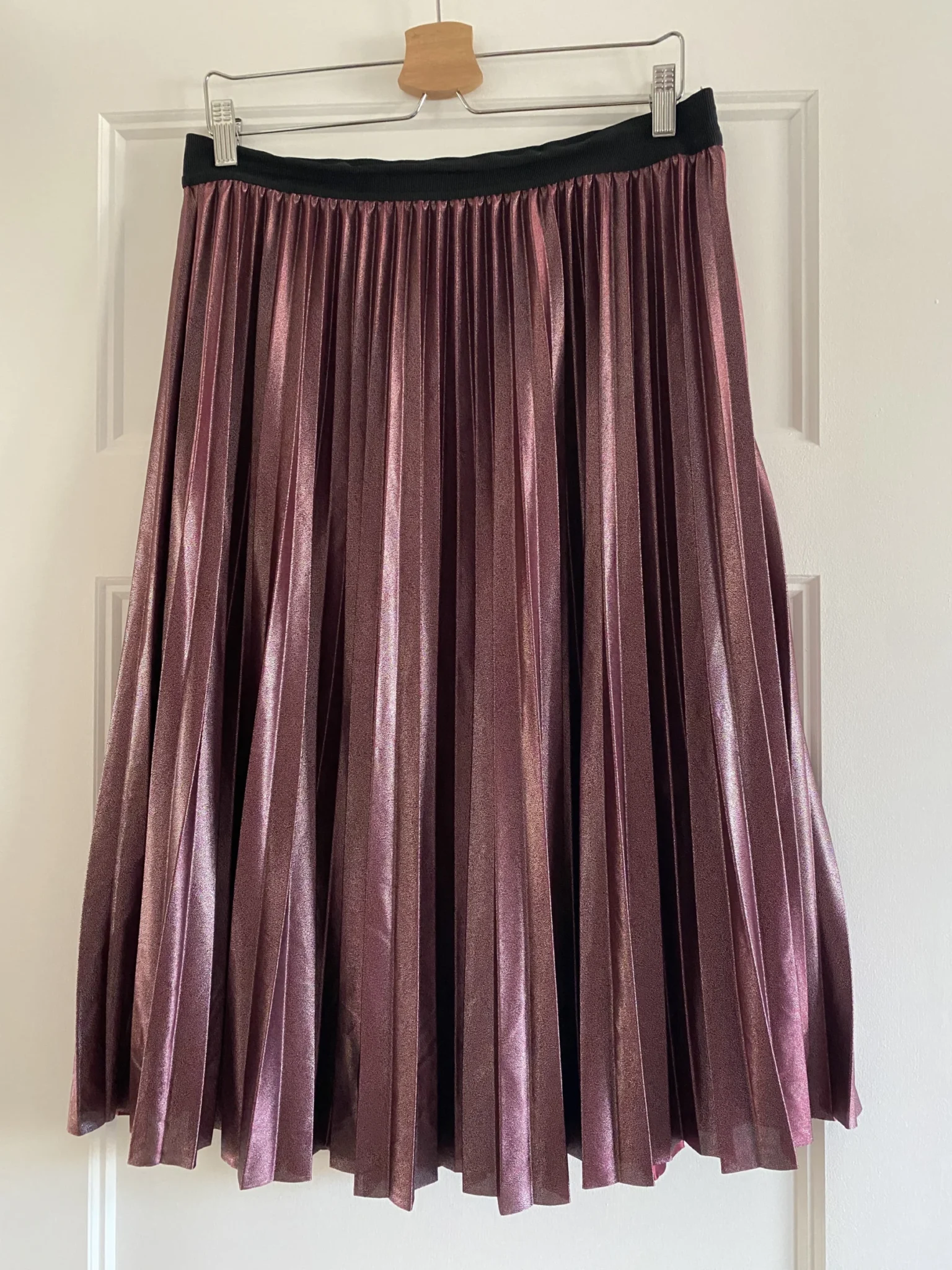 Featured image for Iridescent burgundy skirt with lining 🌺
