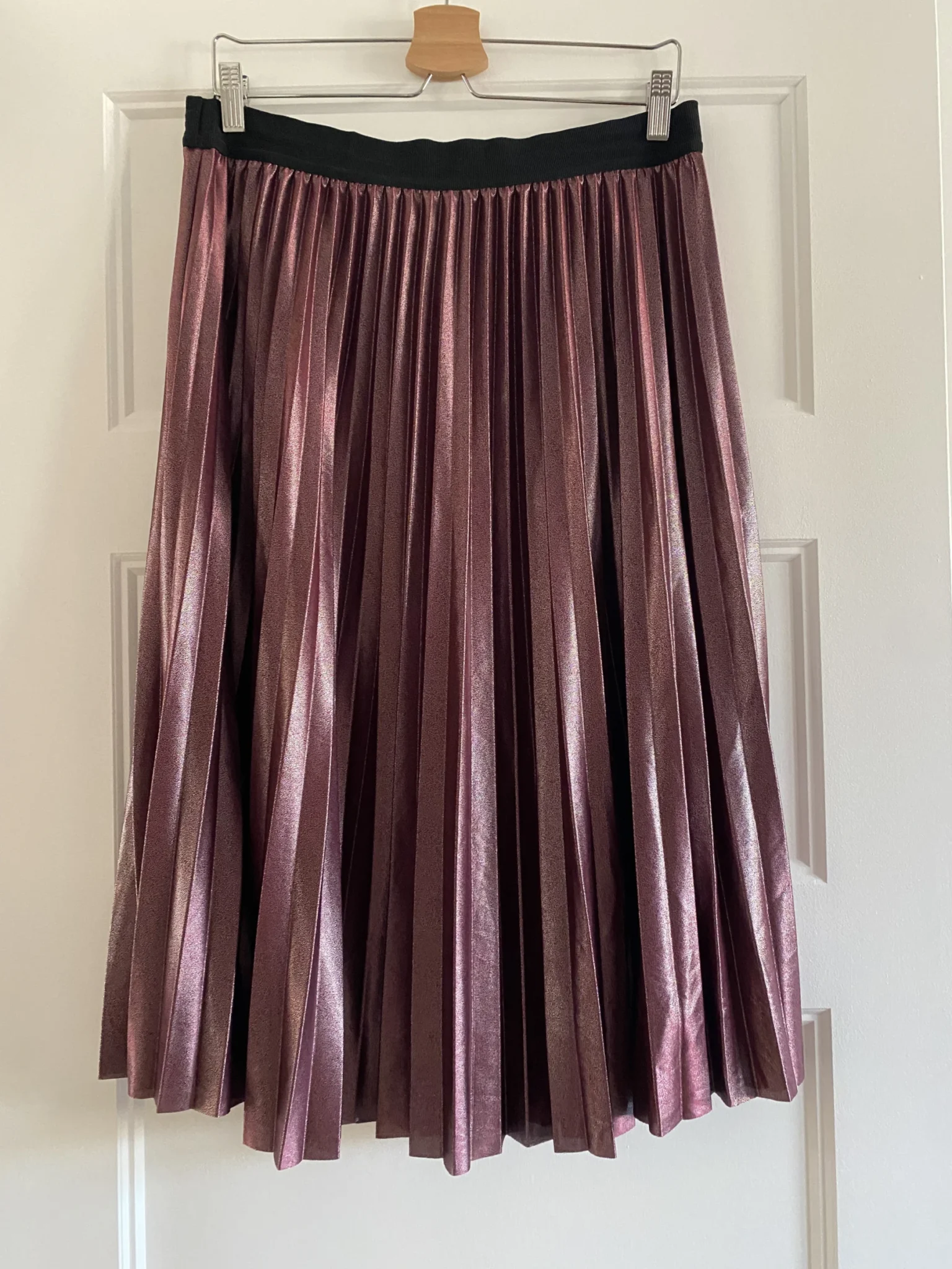 Image for Iridescent burgundy skirt with lining 🌺