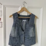 Thumbnail for Vintage style M slim-fit denim waistcoat