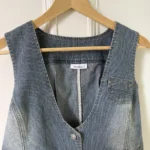Thumbnail for Vintage style M slim-fit denim waistcoat