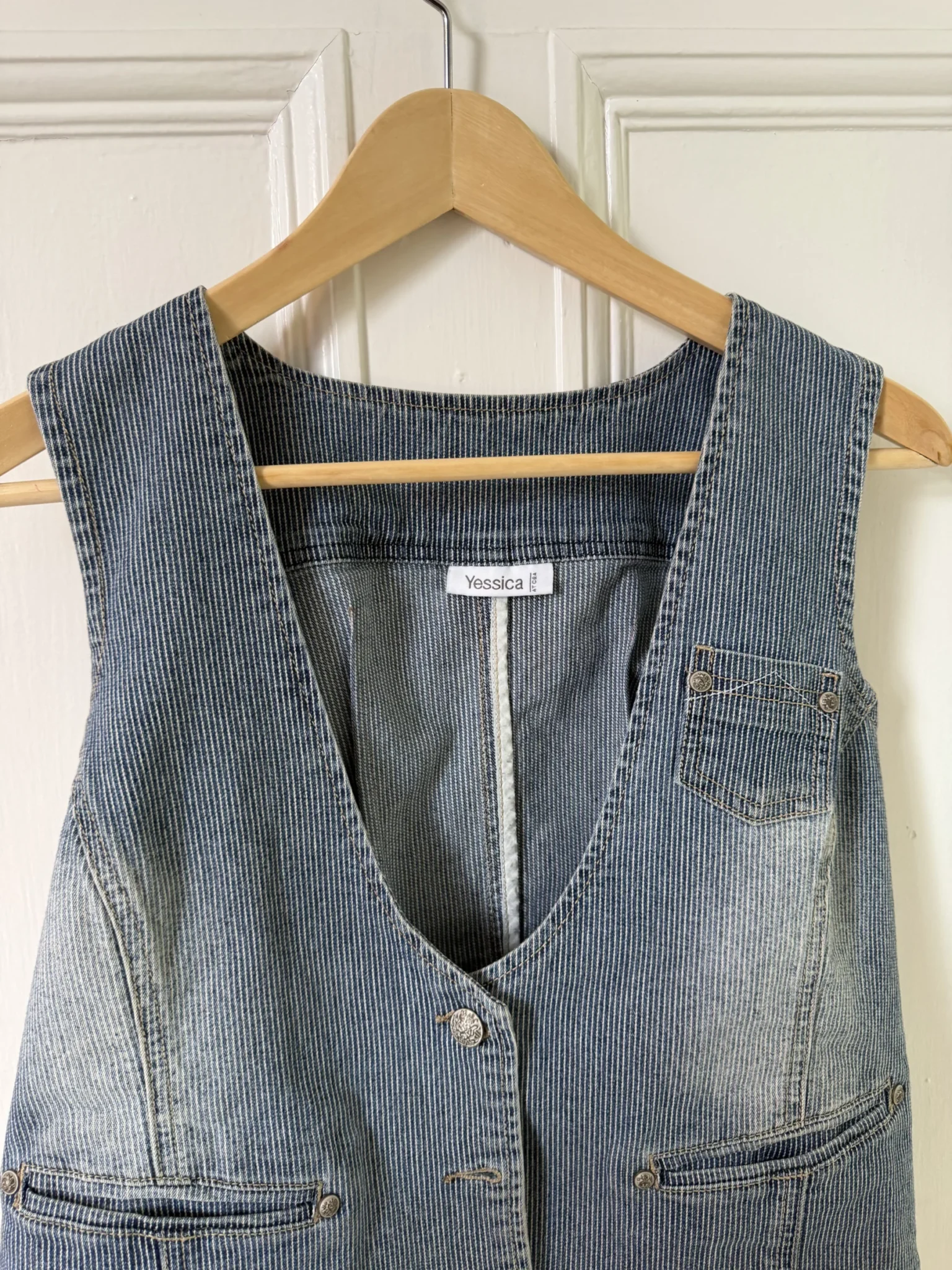 Image for Vintage style M slim-fit denim waistcoat