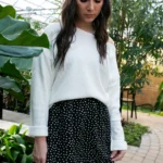 Thumbnail for Bare-shoulder knitwear Louve Design