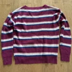 Thumbnail for Chandail de laine rayé mauve
