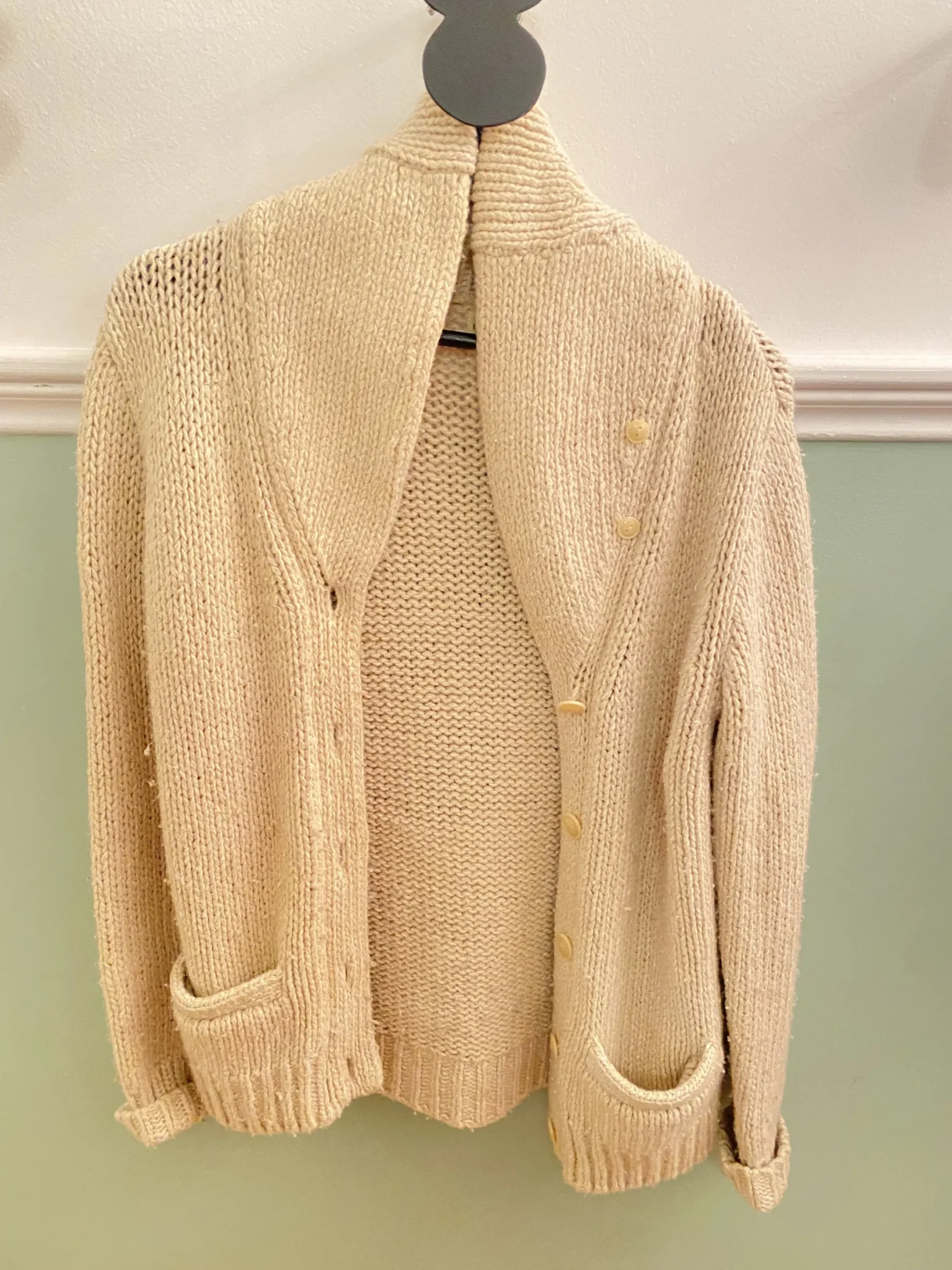 Featured image for Gilet chaud blanc cassé