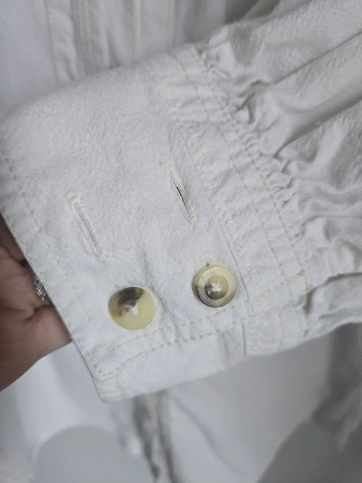 Image for We The Free off-white shirt with short puffed sleeves