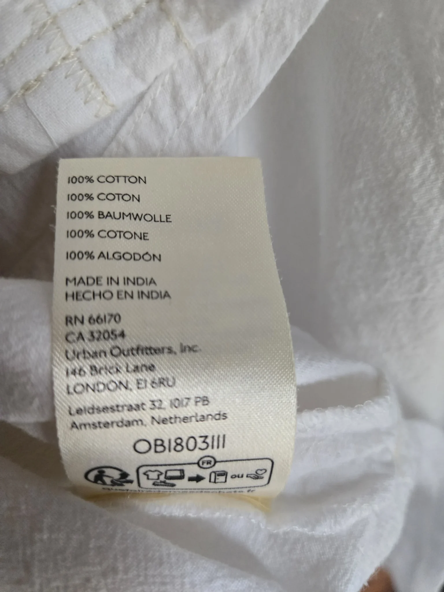 Image for We The Free off-white shirt with short puffed sleeves