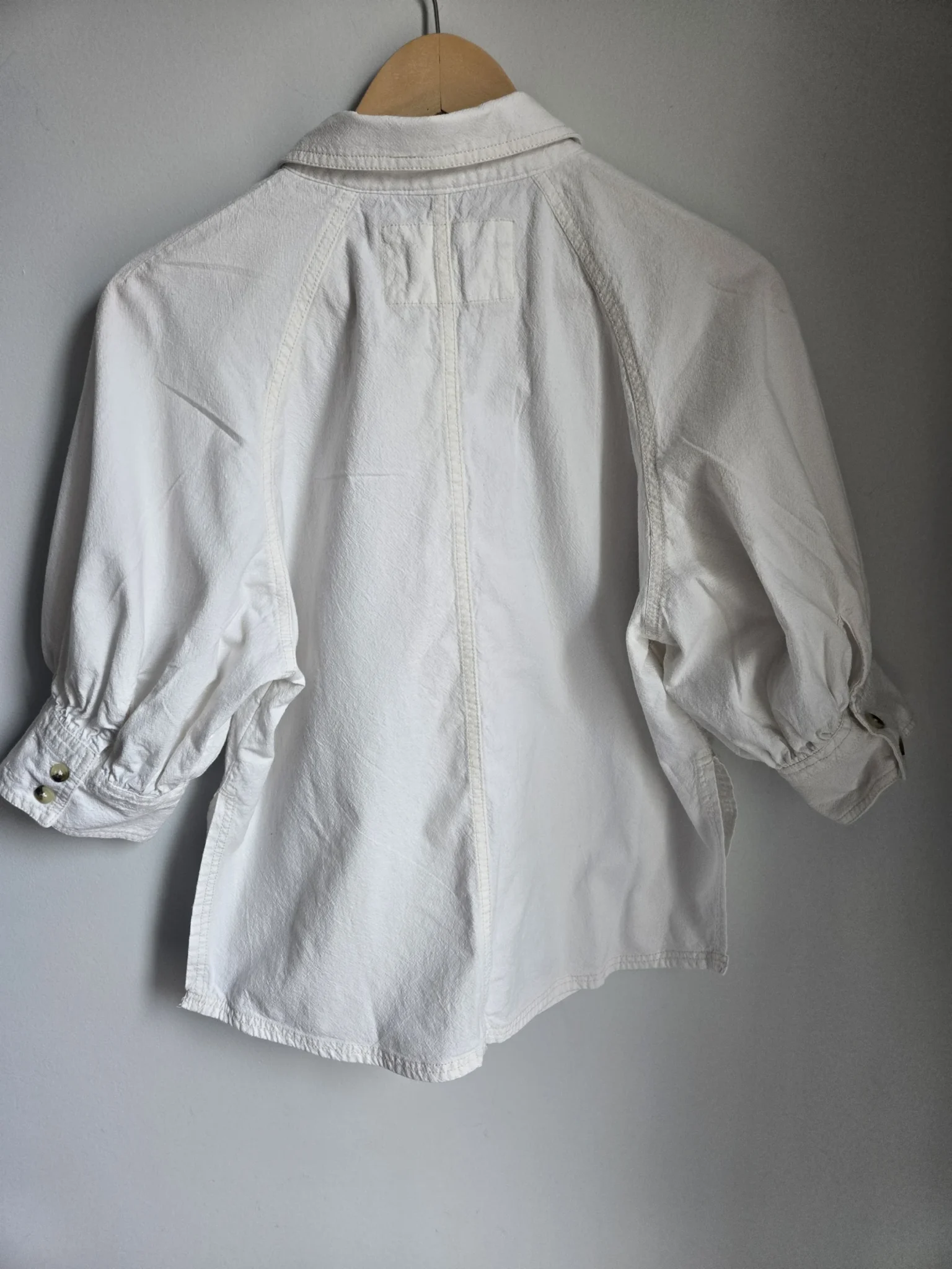 Image for We The Free off-white shirt with short puffed sleeves