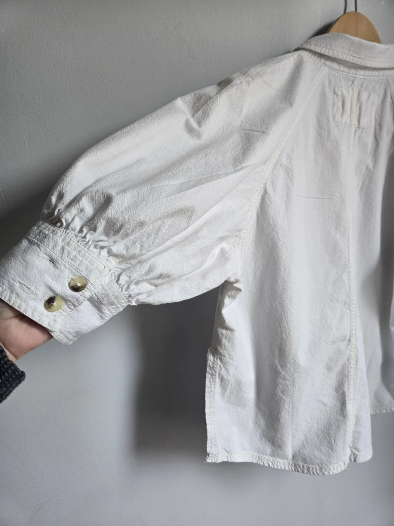 Image for We The Free off-white shirt with short puffed sleeves