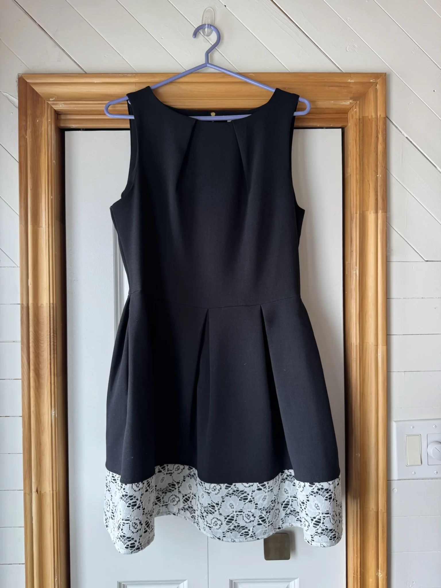 Featured image for Black dress with white lace