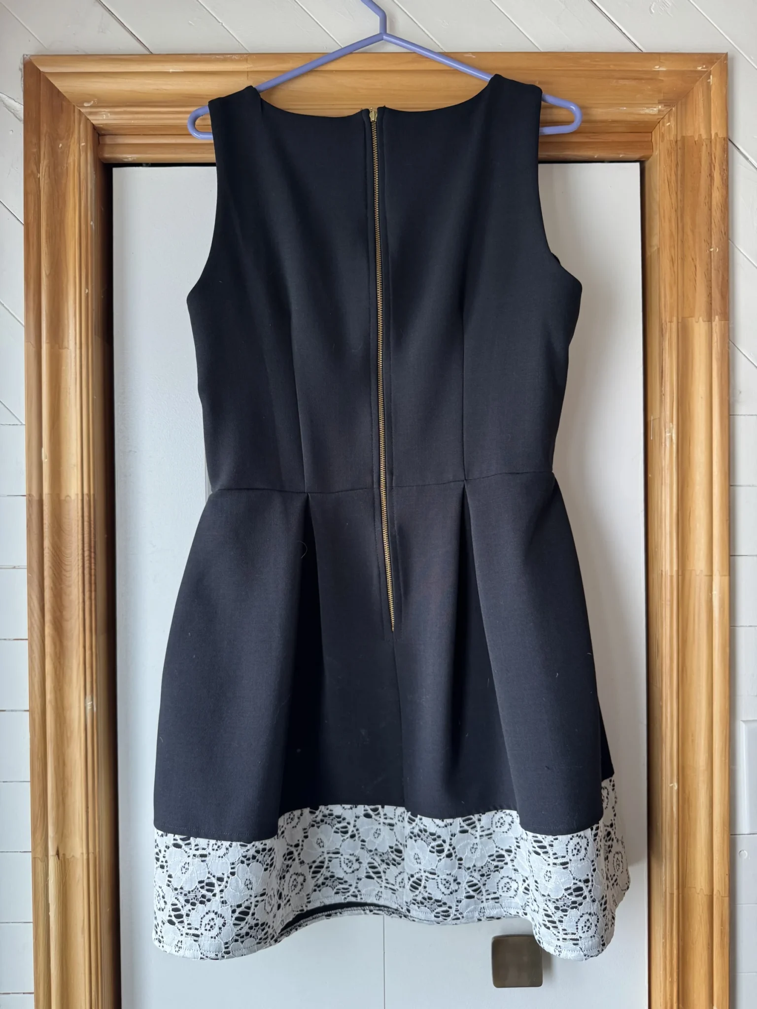 Image for Black dress with white lace