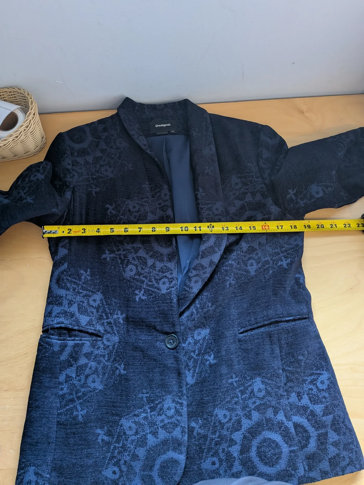 Image for DESIGUAL Women's jacket size 38 = small or 6 US navy blue