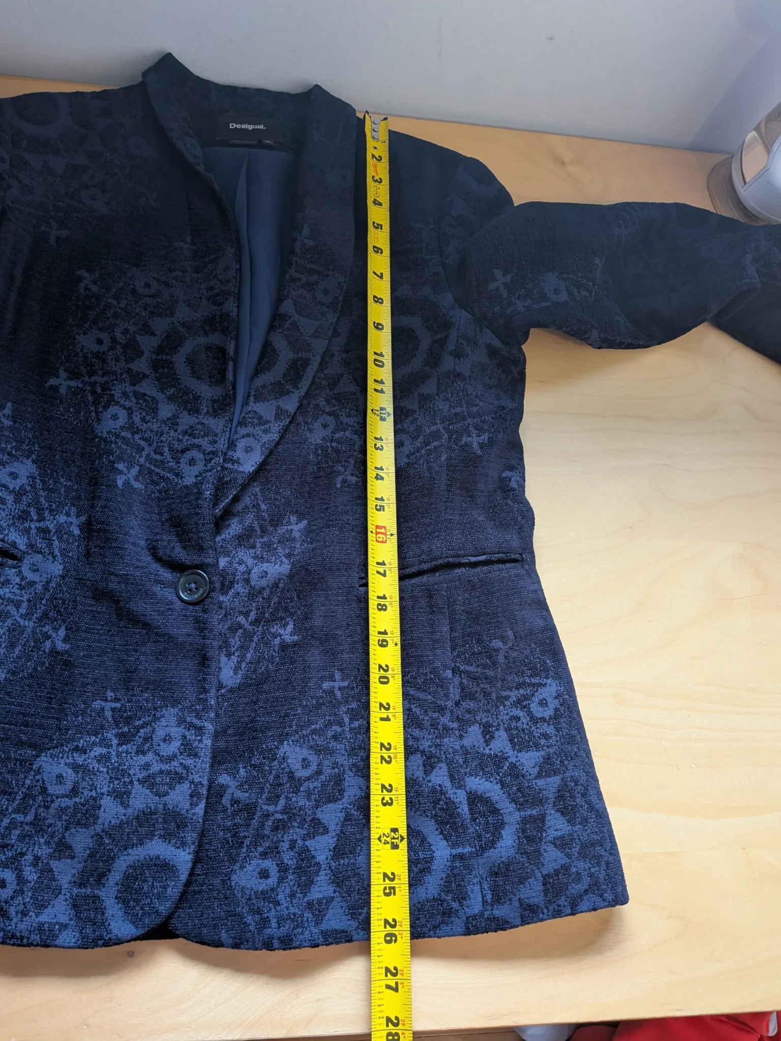Image for DESIGUAL Women's jacket size 38 = small or 6 US navy blue