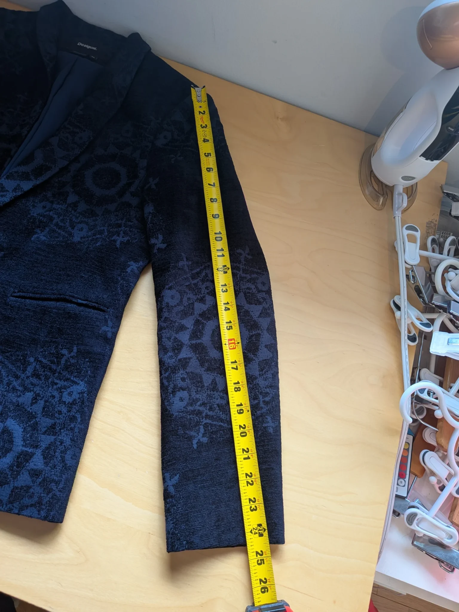 Image for DESIGUAL Women's jacket size 38 = small or 6 US navy blue