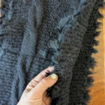 Thumbnail for Foulard circulaire noir avec lisière en fourrure, Rudsak