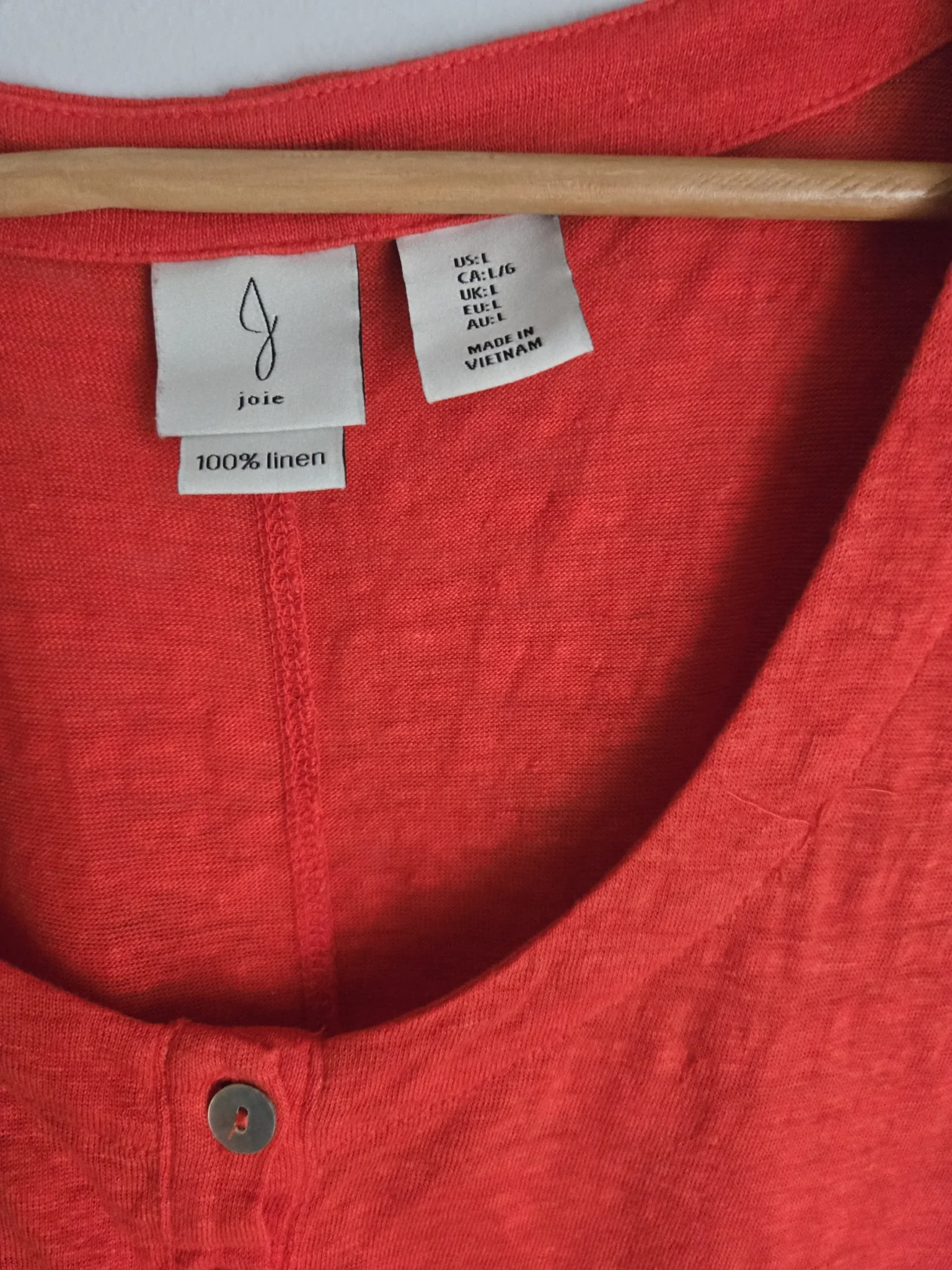 Image for Dark orange linen camisole JOIE