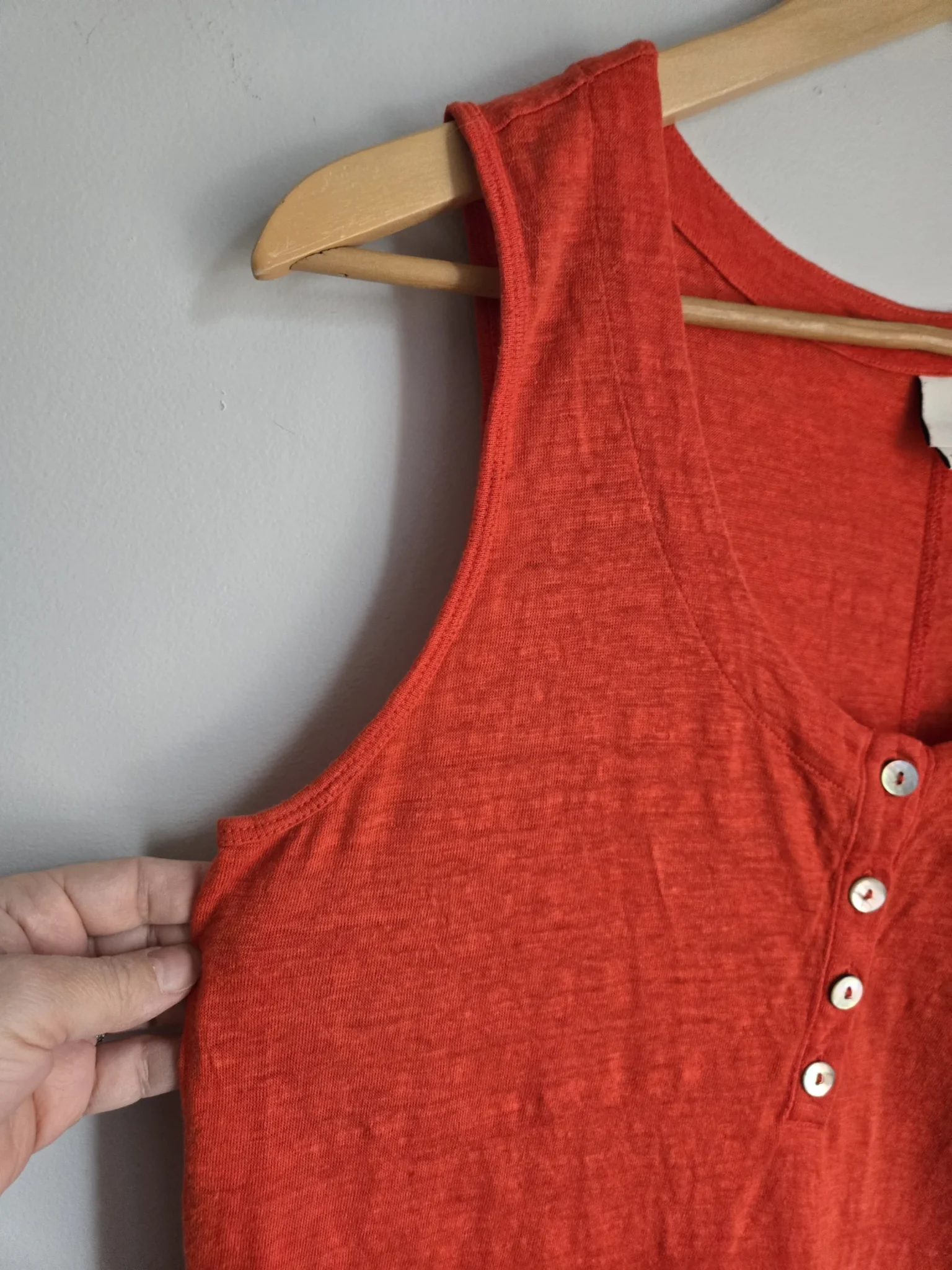Image for Dark orange linen camisole JOIE