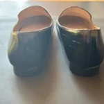 Thumbnail for Zara Black Loafers with Red Rose Embroidery Size 8