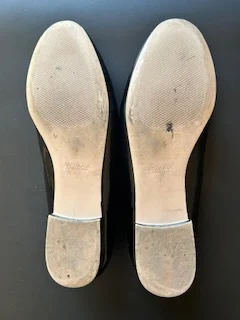 Image for Zara Black Loafers with Red Rose Embroidery Size 8