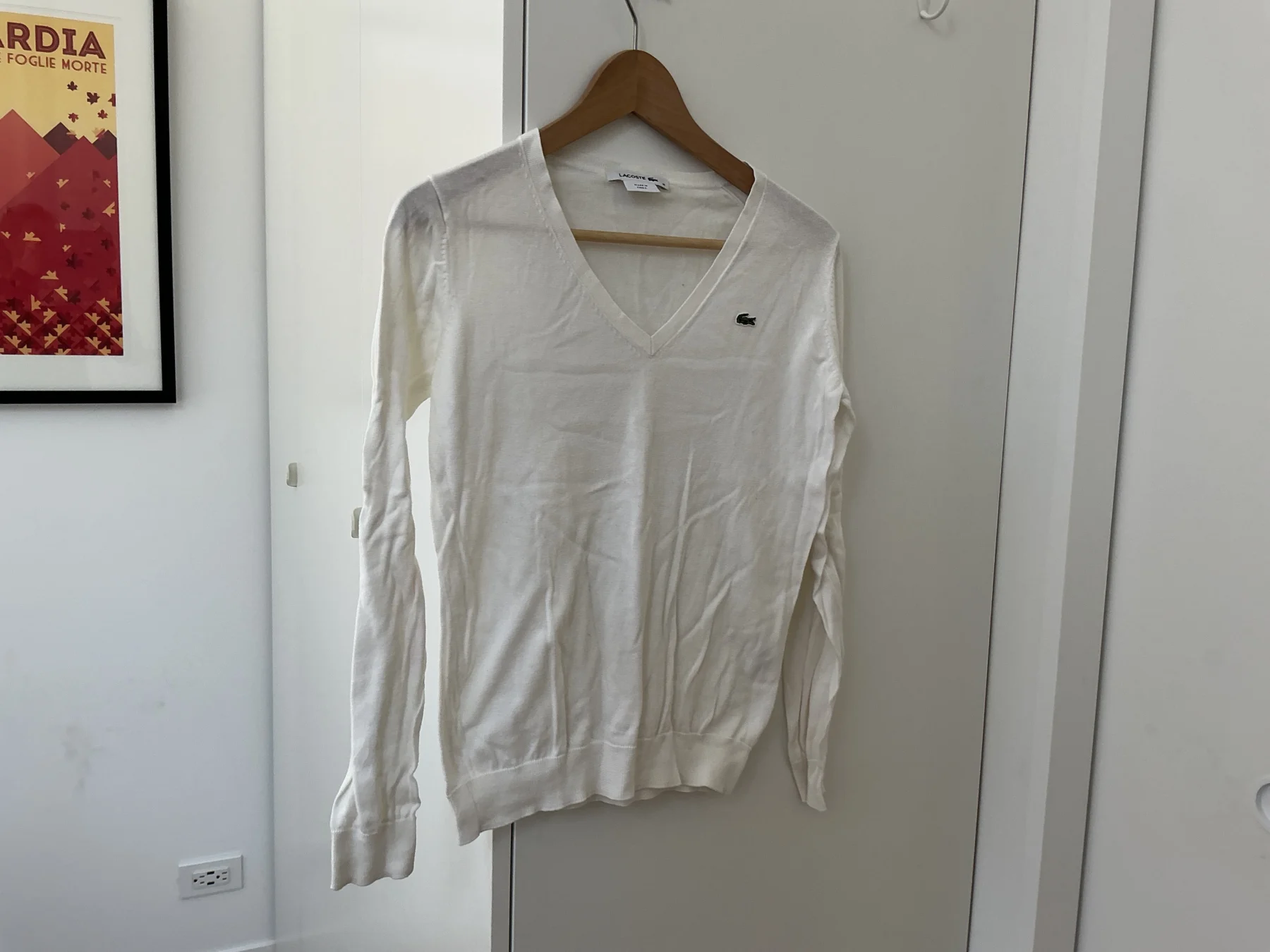 Chandail blanc cassé Lacoste (Small) Lacoste seconde main