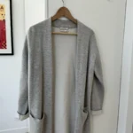 Featured thumbnail for Lovely Babaton long grey jacket (Medium)