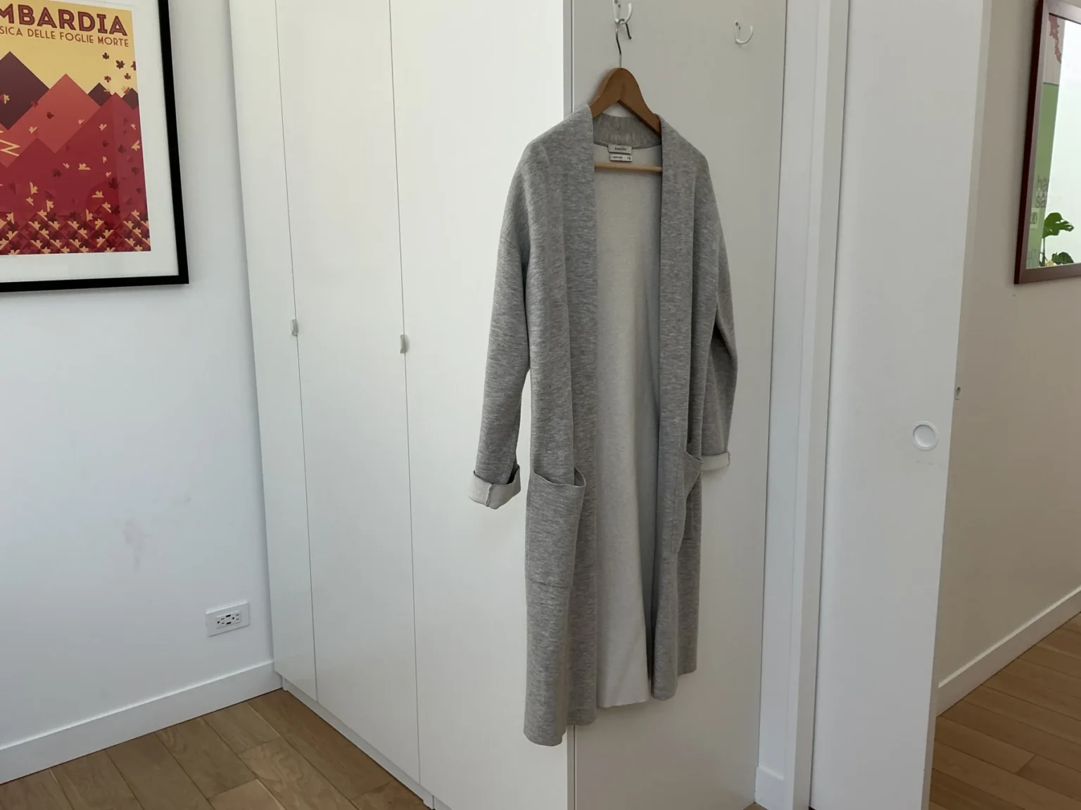 Image for Lovely Babaton long grey jacket (Medium)