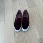 Featured thumbnail for Beautiful burgundy velvet sports shoes