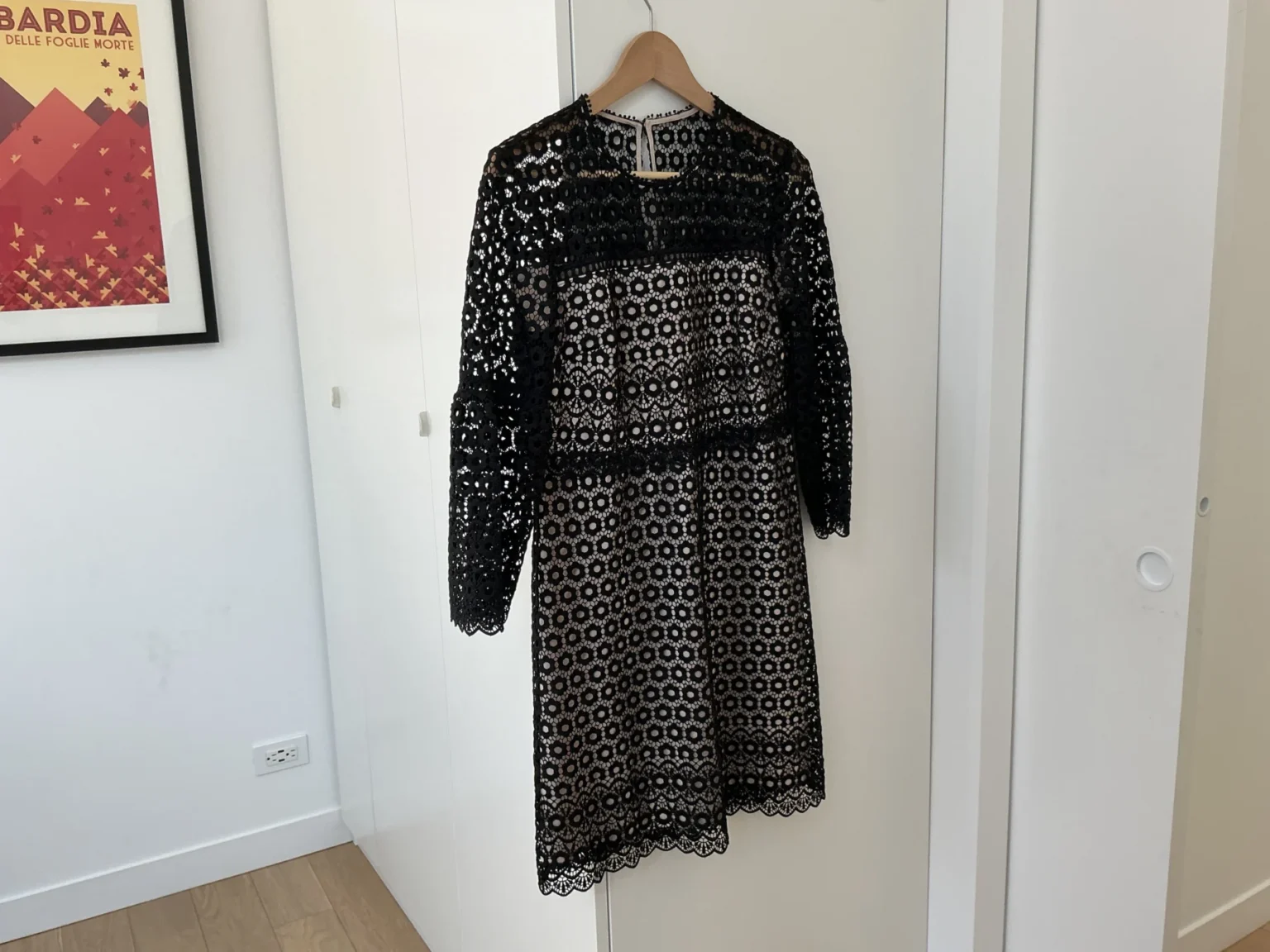 Featured image for Beautiful black crochet dress (J Crew)