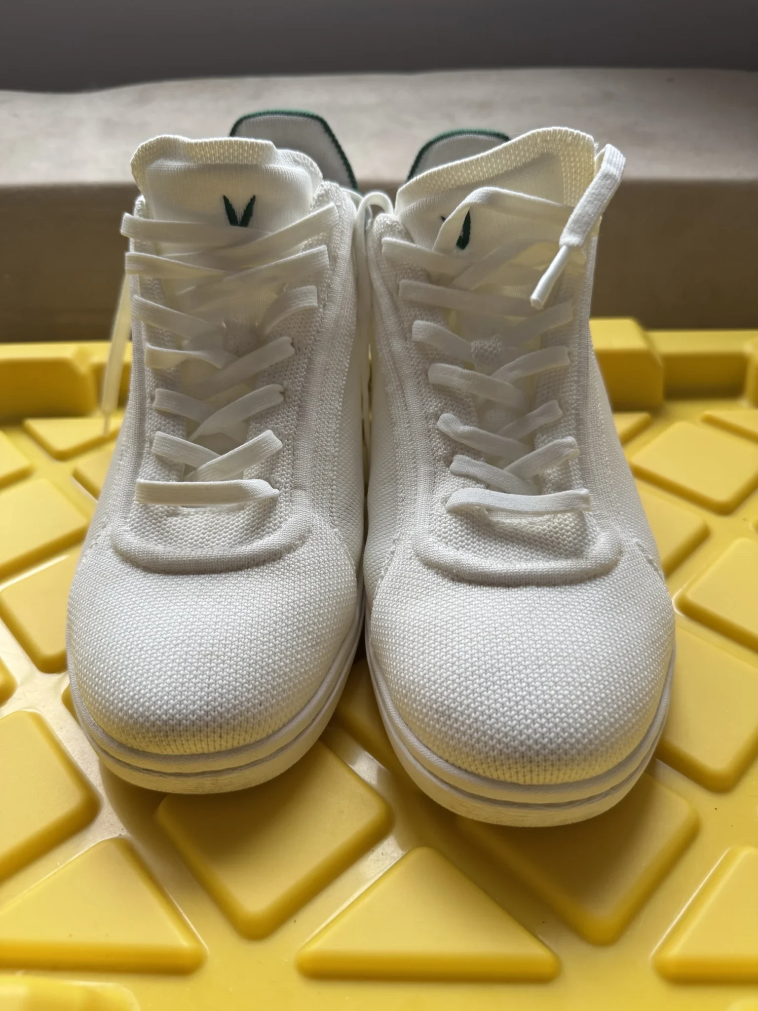 Featured image for Vivaia white and green unisex trainer