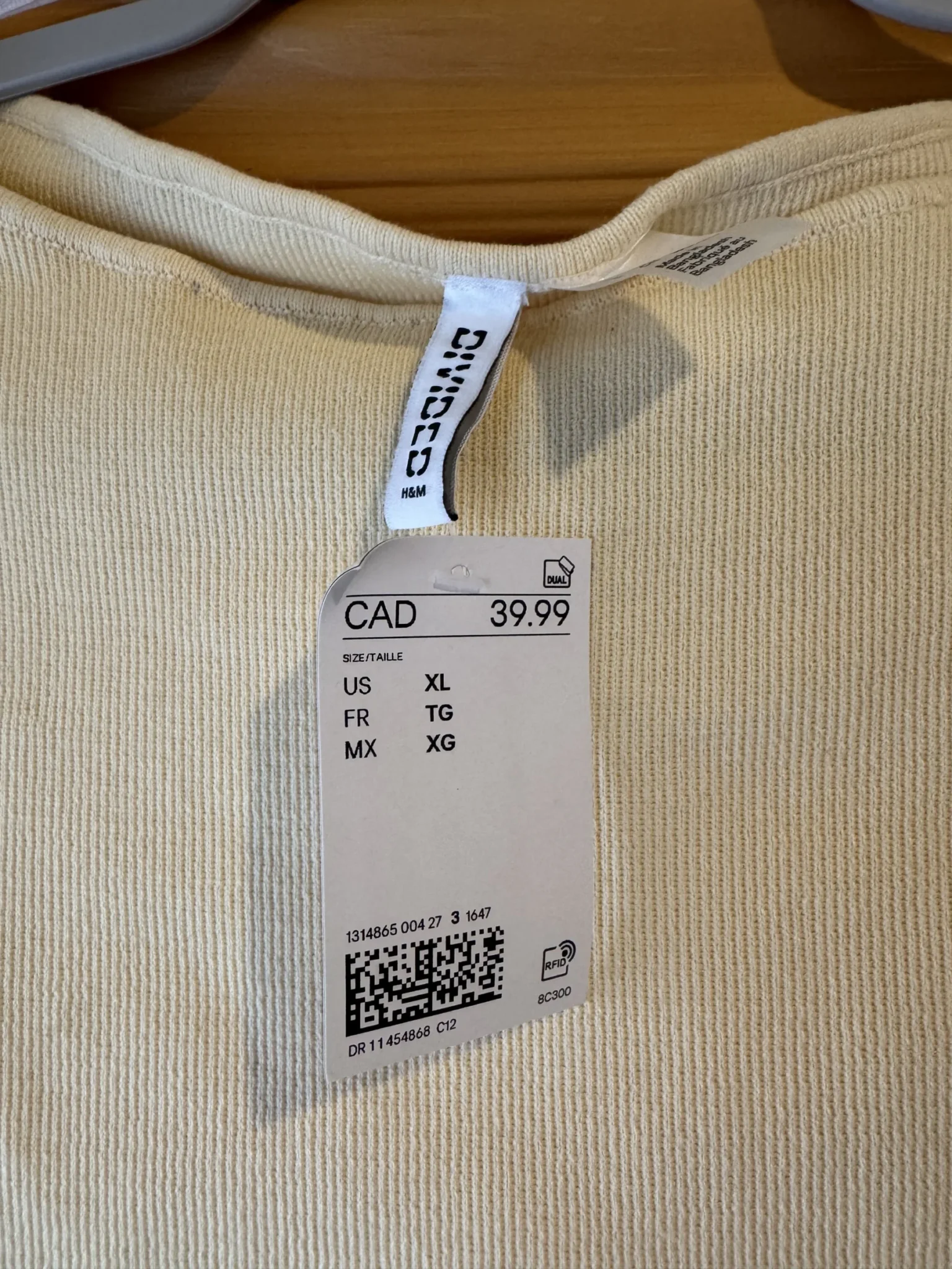 Image for HM yellow peplum jumper