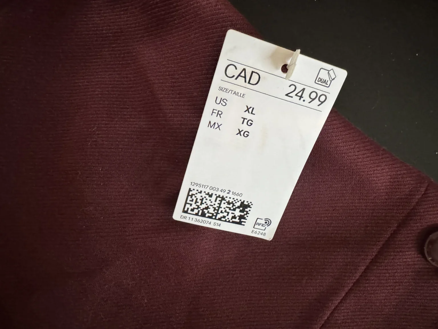 Image for HM burgundy short skirt