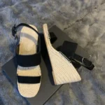 Thumbnail for Espadrille-style wedge sandals