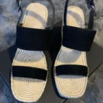 Thumbnail for Espadrille-style wedge sandals